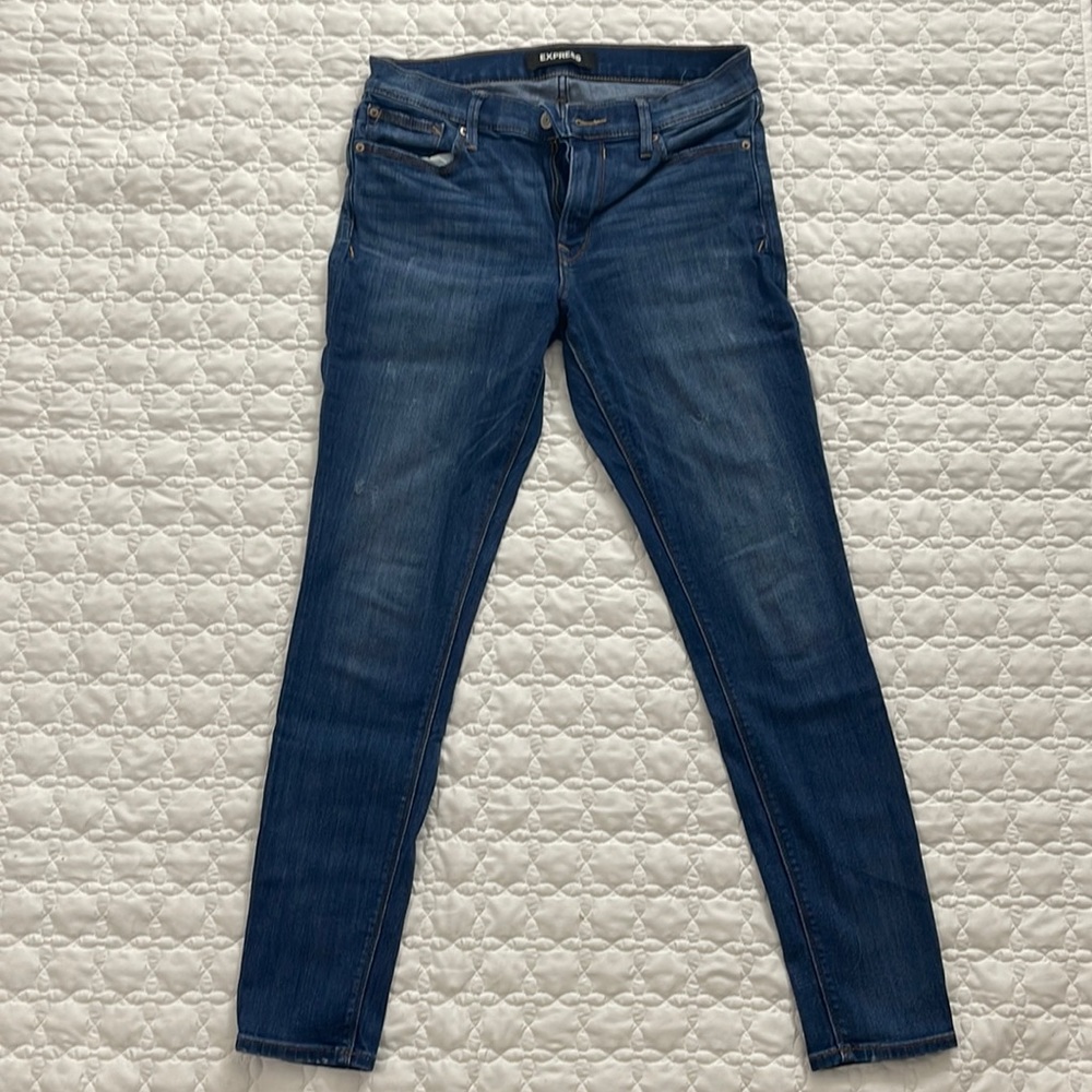 Express Mid-Rise Leggings jeans stretch Sz 10R